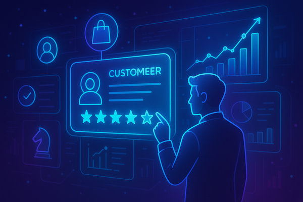 Professional illustration representing How to Leverage Customer Feedback for B2B Marketing Improvements featuring elements...
