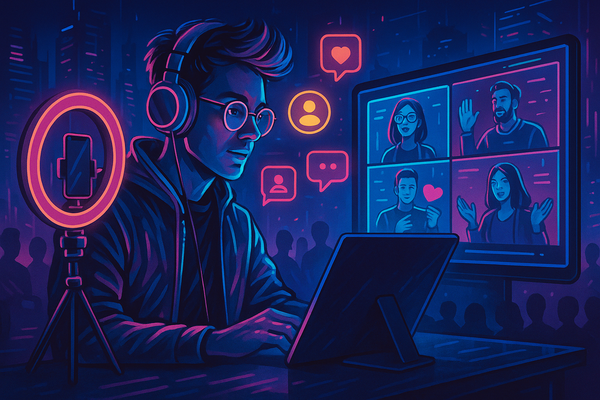 Professional illustration representing How to Develop a B2B Influencer Marketing Strategy for Growth featuring elements re...