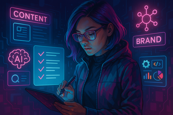 Professional illustration representing What a modern AI content QA checklist should include featuring elements related to ...
