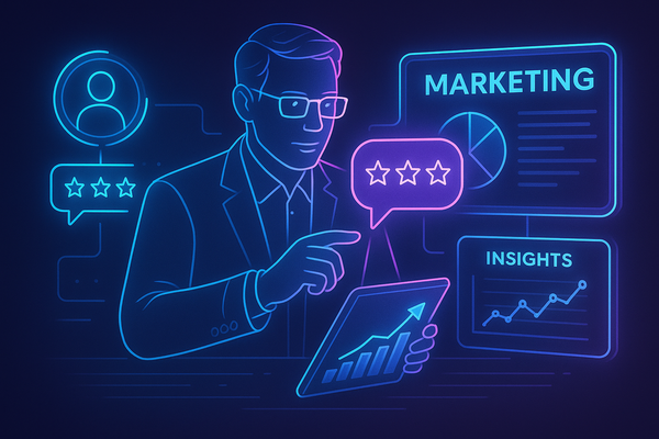 Professional illustration representing Enhancing B2B Marketing Campaigns with Customer Feedback featuring elements related...