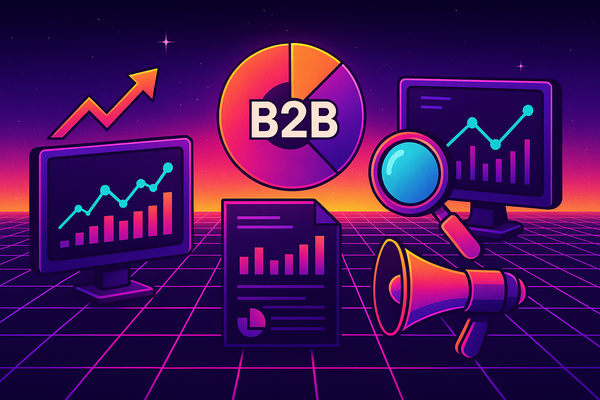 Professional illustration representing Leveraging Data-Driven Insights for B2B Campaign Optimization featuring elements re...