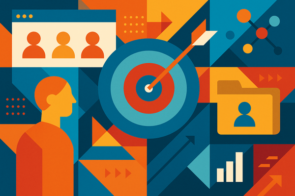 Professional illustration representing Strategies for Effective B2B Account-Based Marketing featuring elements related to ...