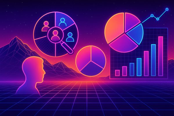 Professional illustration representing Creating a Data-Driven Approach to B2B Market Segmentation featuring elements relat...