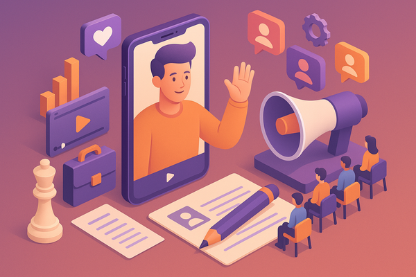Professional illustration representing Implementing a B2B Marketing Strategy for Influencer Partnerships featuring element...