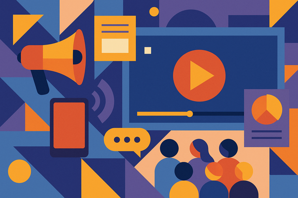 Professional illustration representing Utilizing Video Content to Boost B2B Marketing Engagement featuring elements relate...