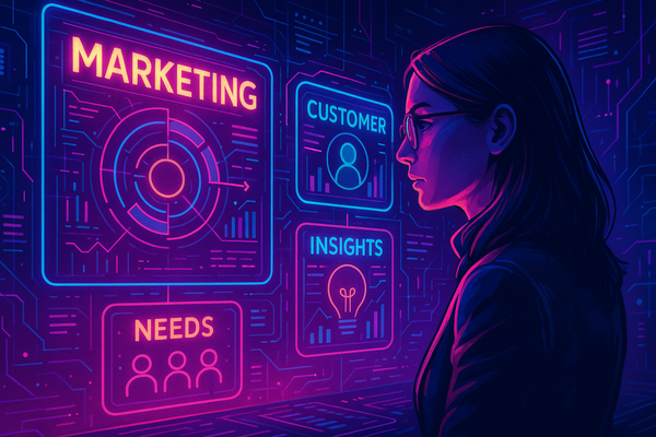 Professional illustration representing How to Use Customer Insights to Shape B2B Marketing Strategies featuring elements r...