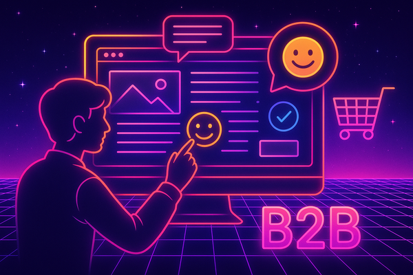 Professional illustration representing How to Optimize Your B2B Website for Customer Experience featuring elements related...