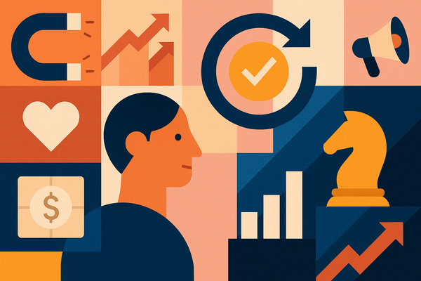 Professional illustration representing How to Create a B2B Marketing Strategy Focused on Retention featuring elements rela...