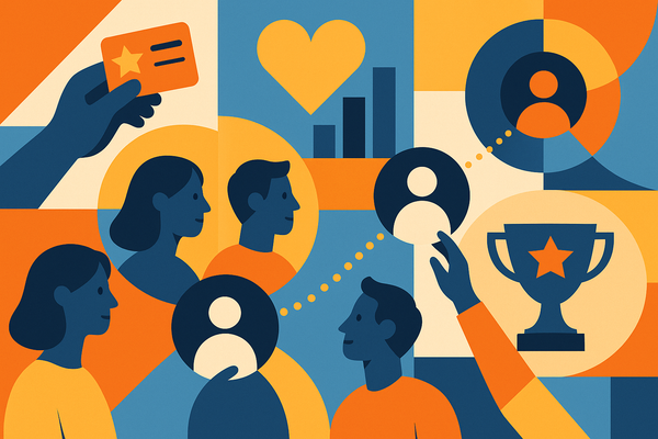 Professional illustration representing Building a B2B Brand Loyalty Program That Engages Customers featuring elements rela...