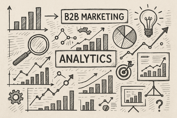 Professional illustration representing Implementing a Comprehensive B2B Marketing Analytics Framework featuring elements r...