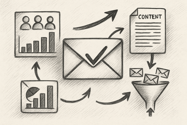 Professional illustration representing How to Optimize Your B2B Email Marketing Campaigns featuring elements related to em...