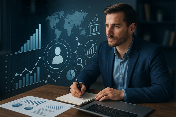Professional illustration representing Implementing Data-Driven Insights in Your B2B Marketing Campaigns featuring element...