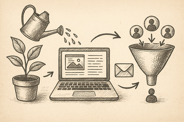 Professional illustration representing Implementing Effective Lead Nurturing Strategies for B2B featuring elements related...