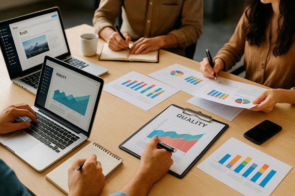 Professional illustration representing How to design content ops for daily publishing cadence featuring elements related t...