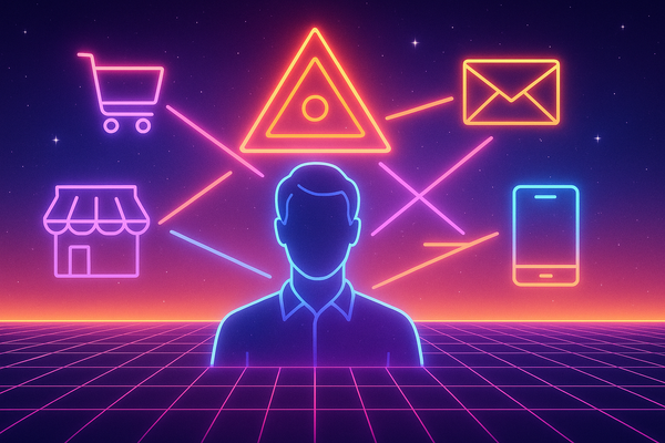 Professional illustration representing How to Implement an Omnichannel Strategy in B2B Marketing featuring elements relate...