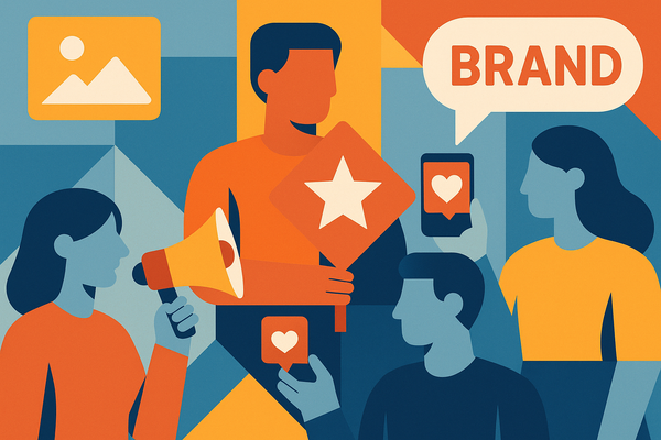 Professional illustration representing Creating a B2B Marketing Strategy Focused on Employee Advocacy featuring elements r...