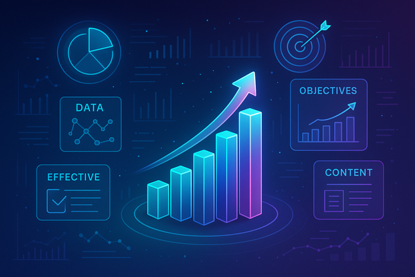 Professional illustration representing Crafting a Data-Driven B2B Marketing Plan for Growth featuring elements related to ...