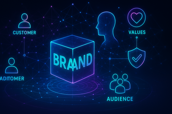 Professional illustration representing Strategies for Building a B2B Brand Identity That Stands Out featuring elements rel...