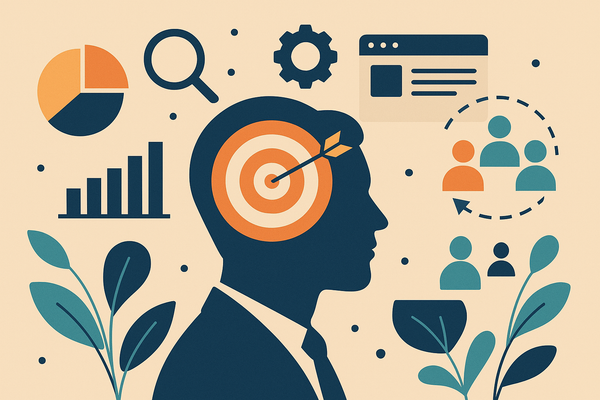 Professional illustration representing How to Leverage Behavioral Targeting in B2B Digital Marketing featuring elements re...