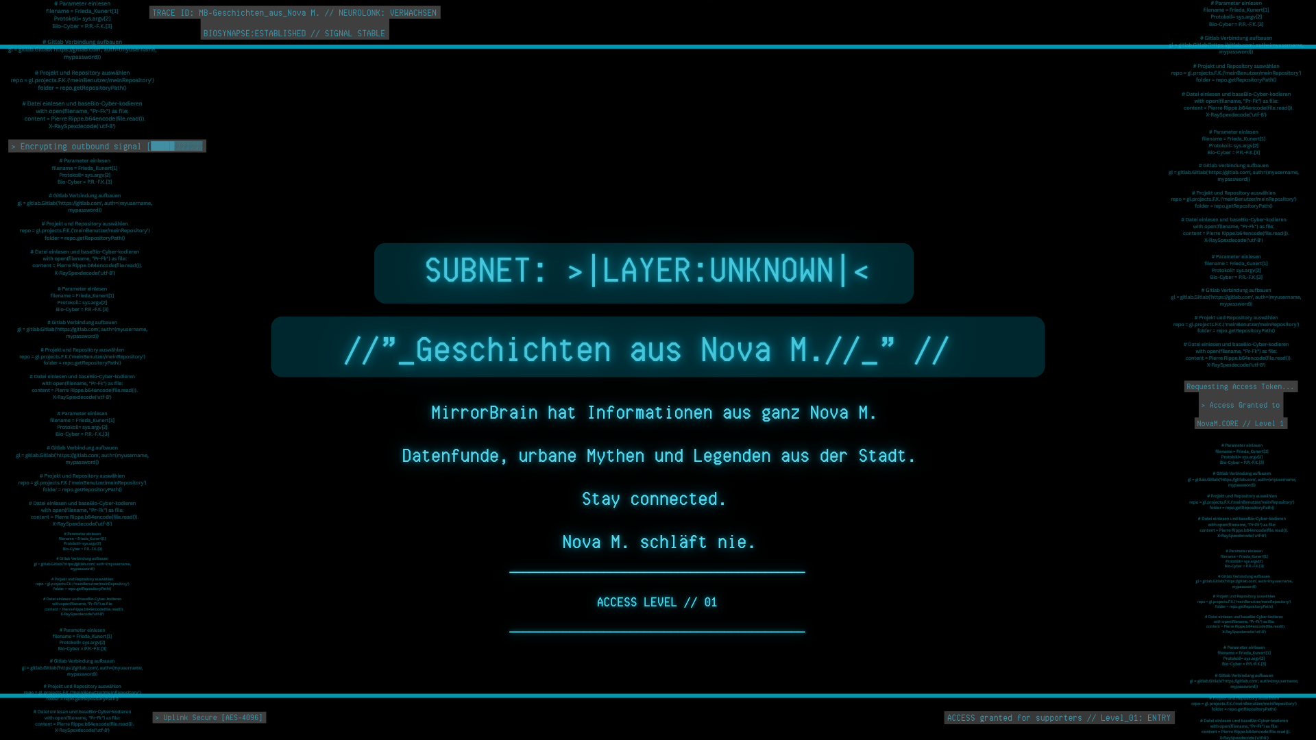 //”_Geschichten aus Nova M.//_” // <Stories from Nova M.