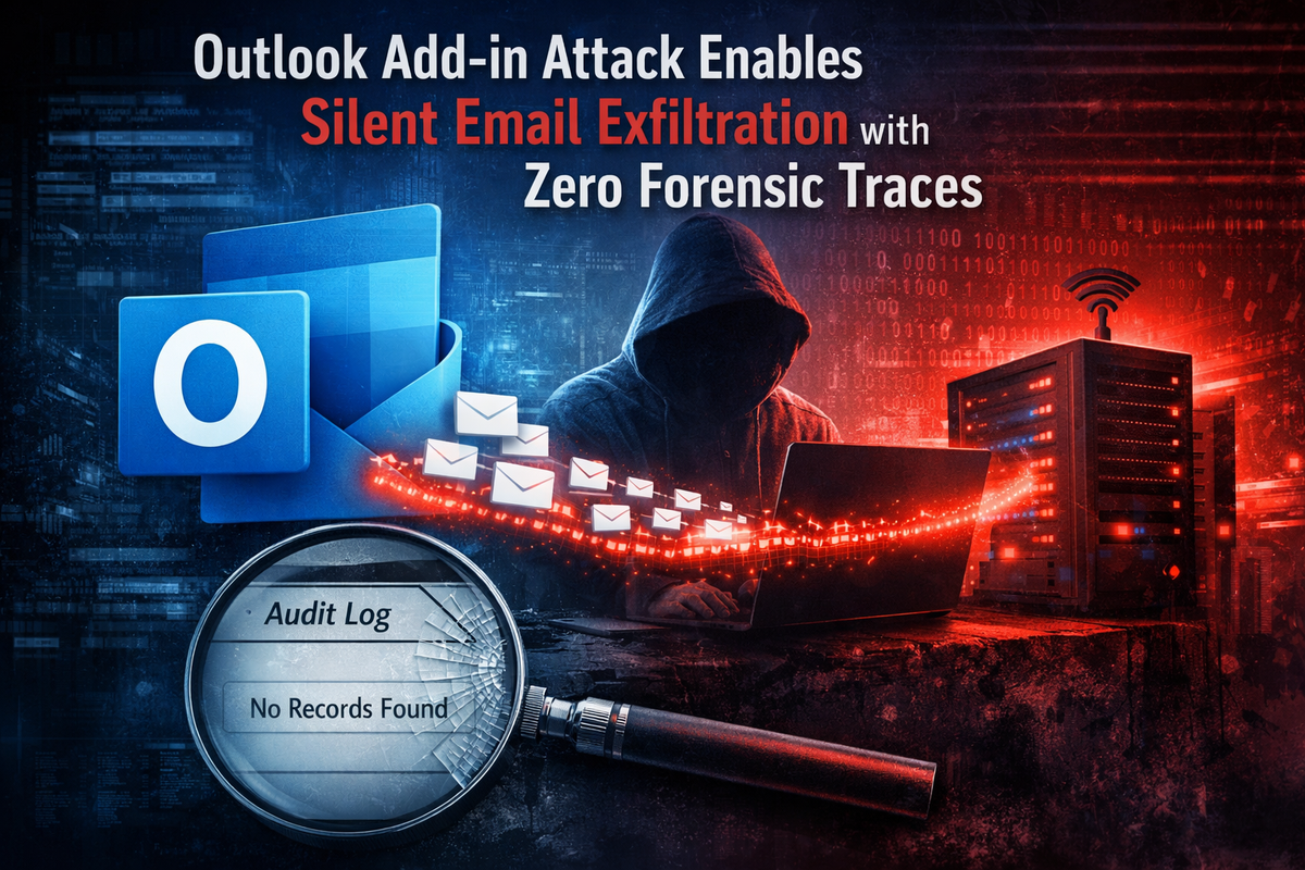 Outlook Add-in Attack Enables Silent Email Exfiltration with Zero Forensic Traces