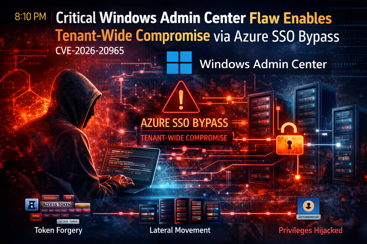 Critical Windows Admin Center Flaw Enables Tenant-Wide Compromise via Azure SSO Bypass (CVE-2026-20965)