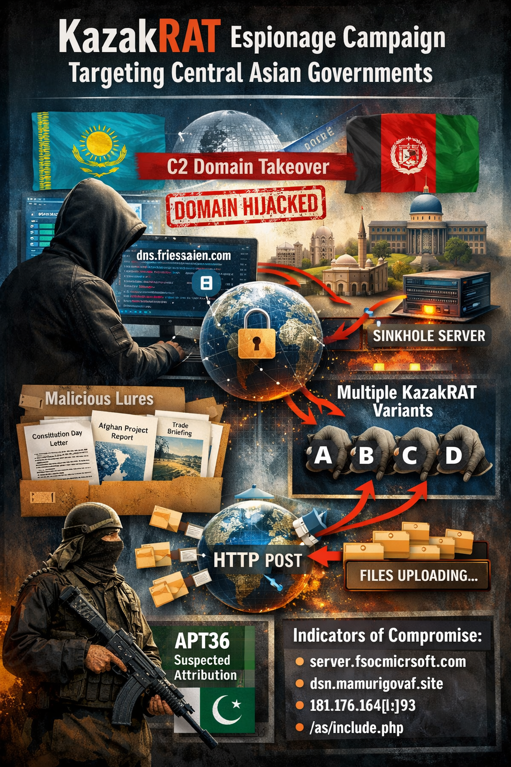 Researchers Uncover KazakRAT Campaign Targeting Central Asian Government Entities