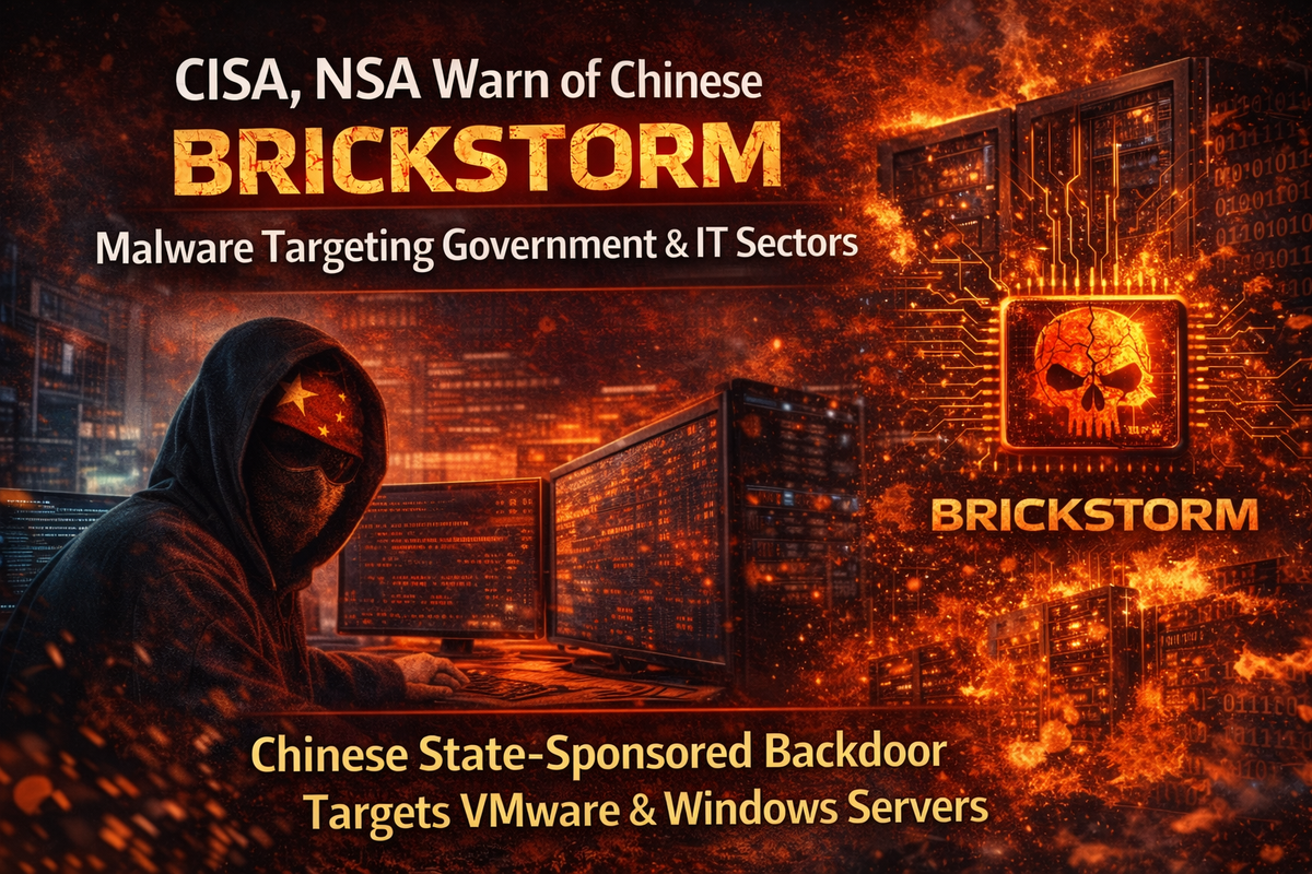 CISA, NSA Warn of Chinese BRICKSTORM Malware Targeting Government and IT Sectors