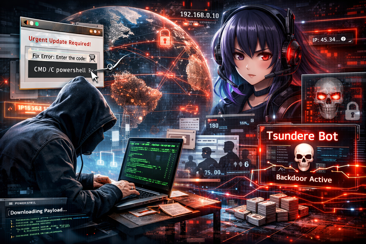 Initial Access Broker TA584 Deploys High-Speed Phishing Campaigns with ClickFix Social Engineering and New Tsundere Bot Backdoor