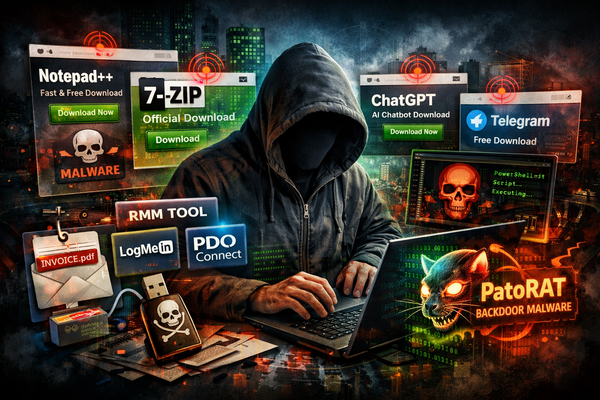 Fake Notepad++ and 7-Zip Websites Distribute Weaponized RMM Tools to Deploy Backdoor Malware