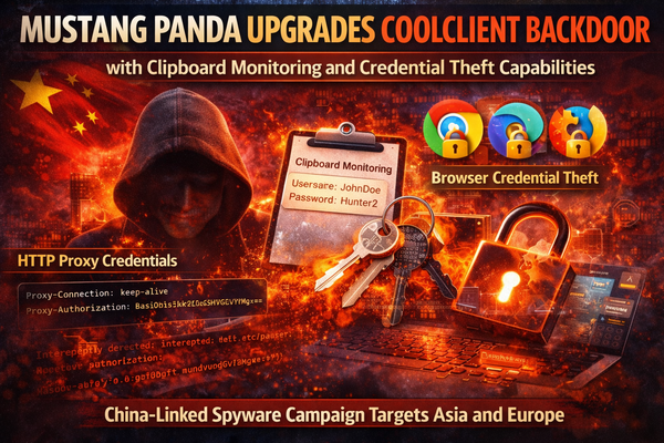Mustang Panda Upgrades CoolClient Backdoor with Clipboard Monitoring and Credential Theft Capabilities