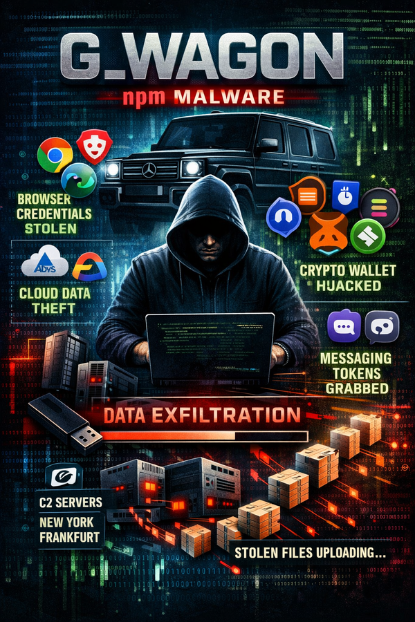 Malicious npm Package "G_Wagon" Steals Browser Credentials and 100+ Cryptocurrency Wallets