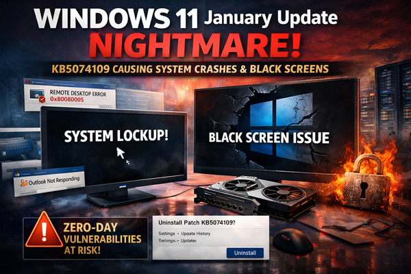 Windows 11 January Security Update Triggers System Lockups and Black Screens