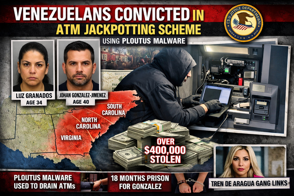 Venezuelan Nationals Convicted in ATM Jackpotting Scheme Using Ploutus Malware