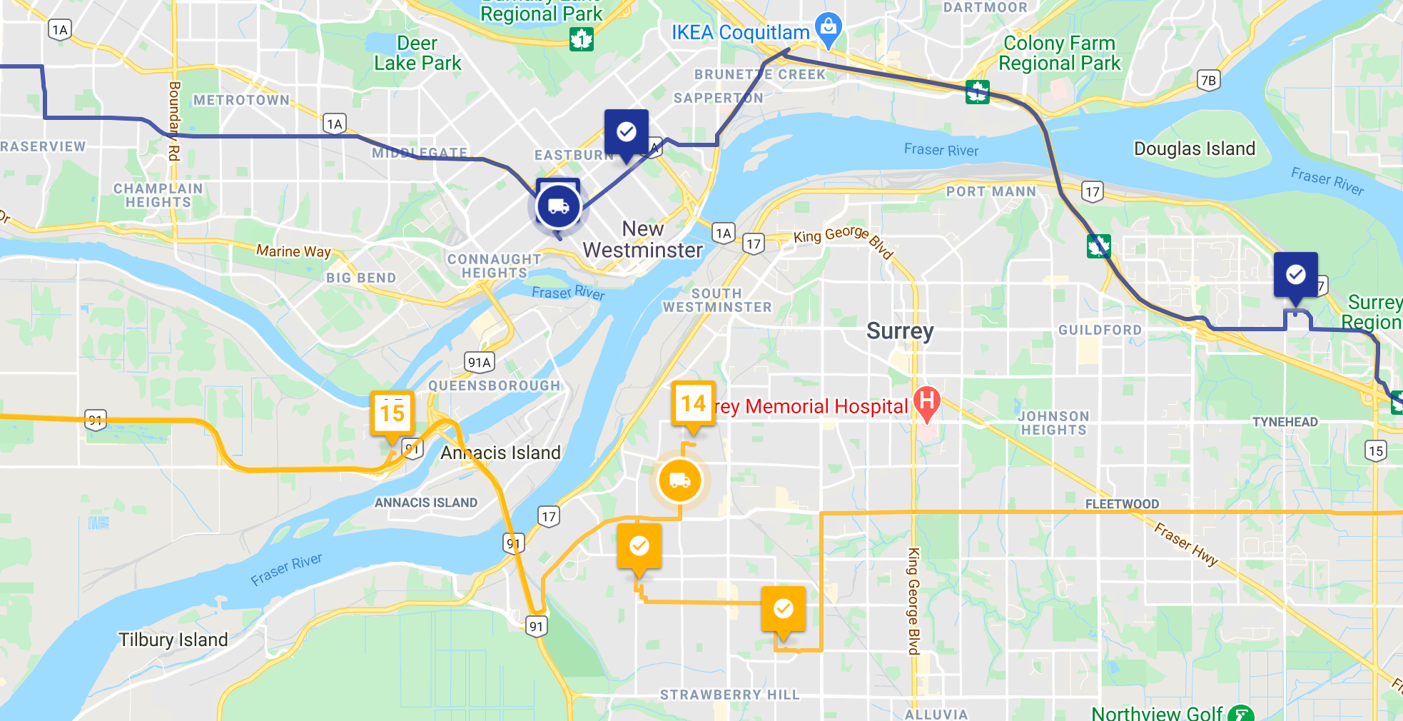 live driver tracking on a map interface using Swift