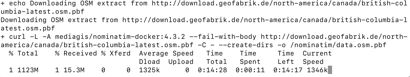 Nominatim docker progress bar