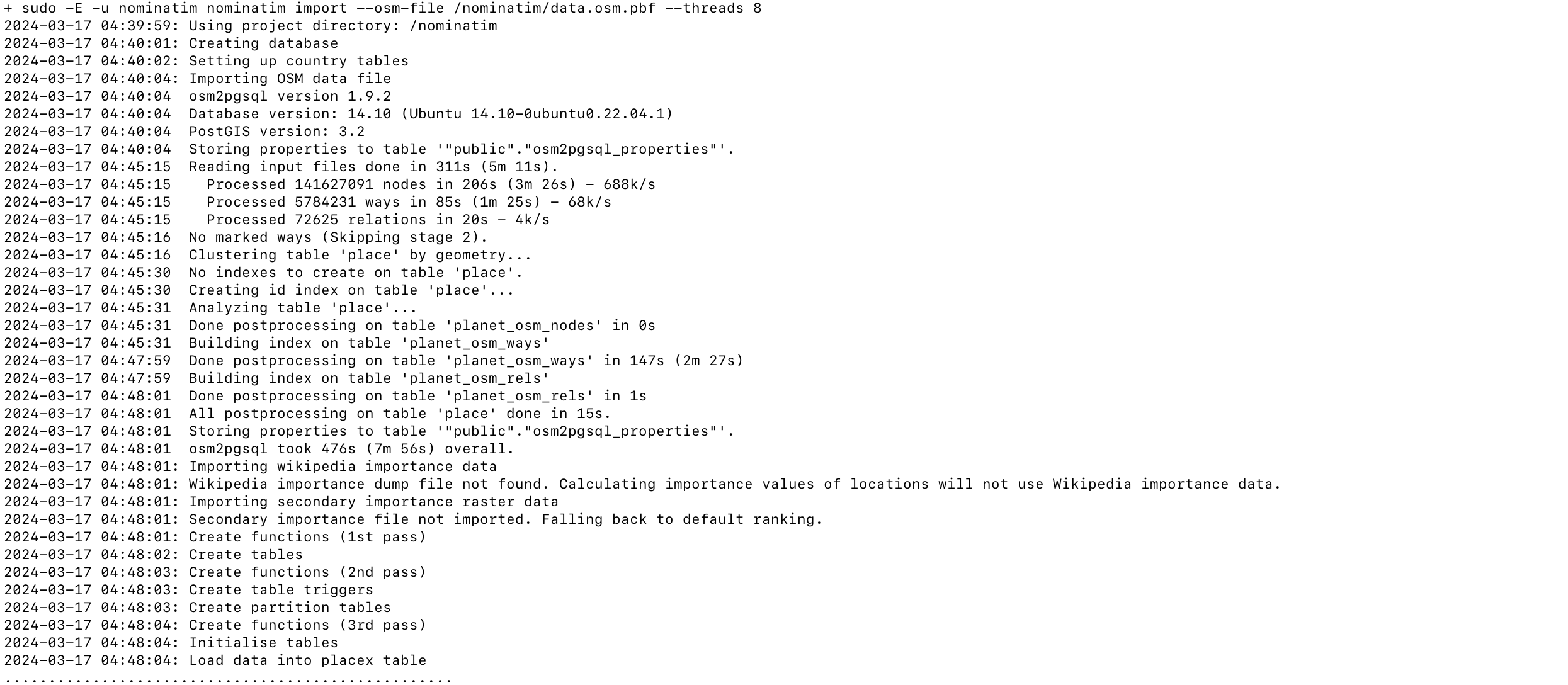 osm2pgsql extracts the OSM map data and saves it into Postgres