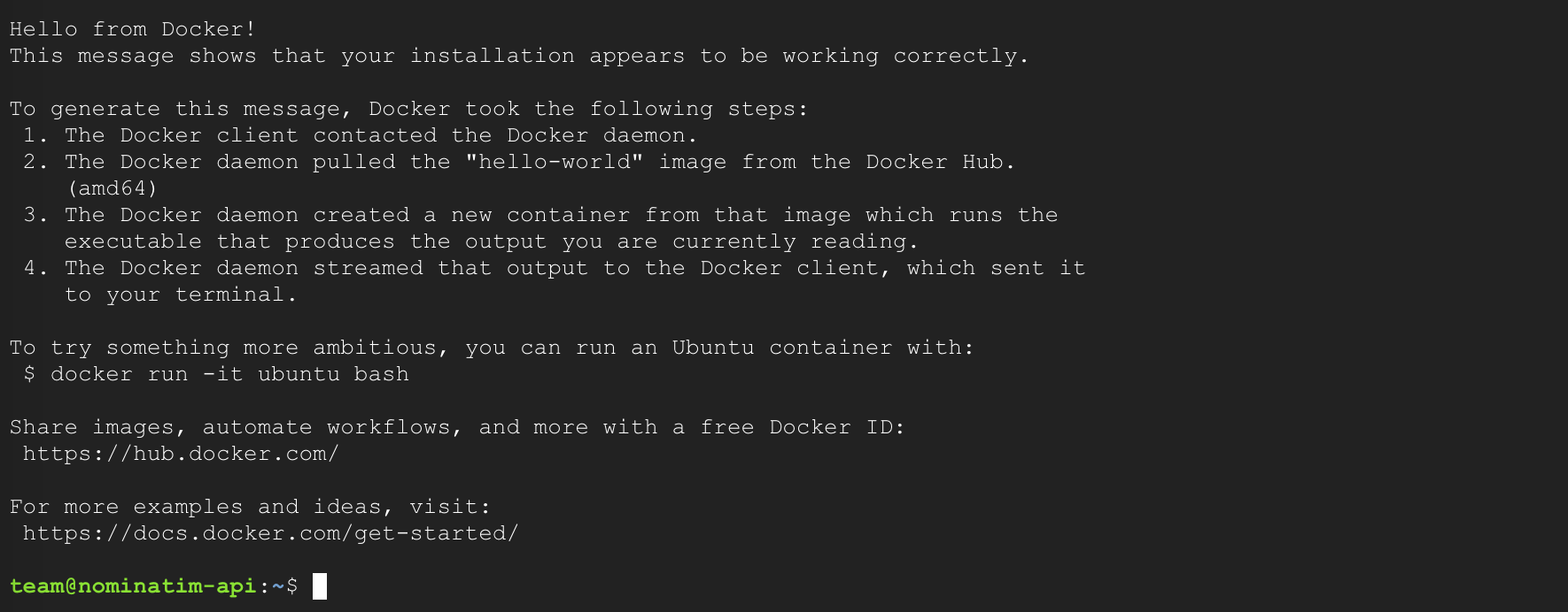 Getting ready to install Nominatim from the command line