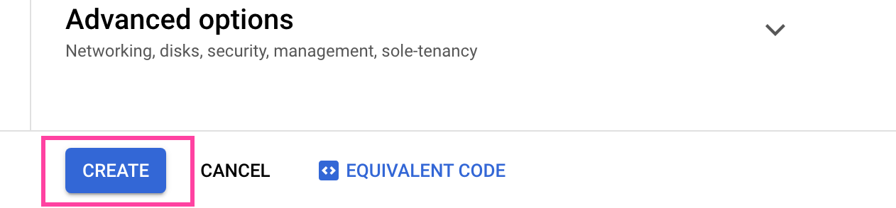 Spinning up your Compute Engine VM