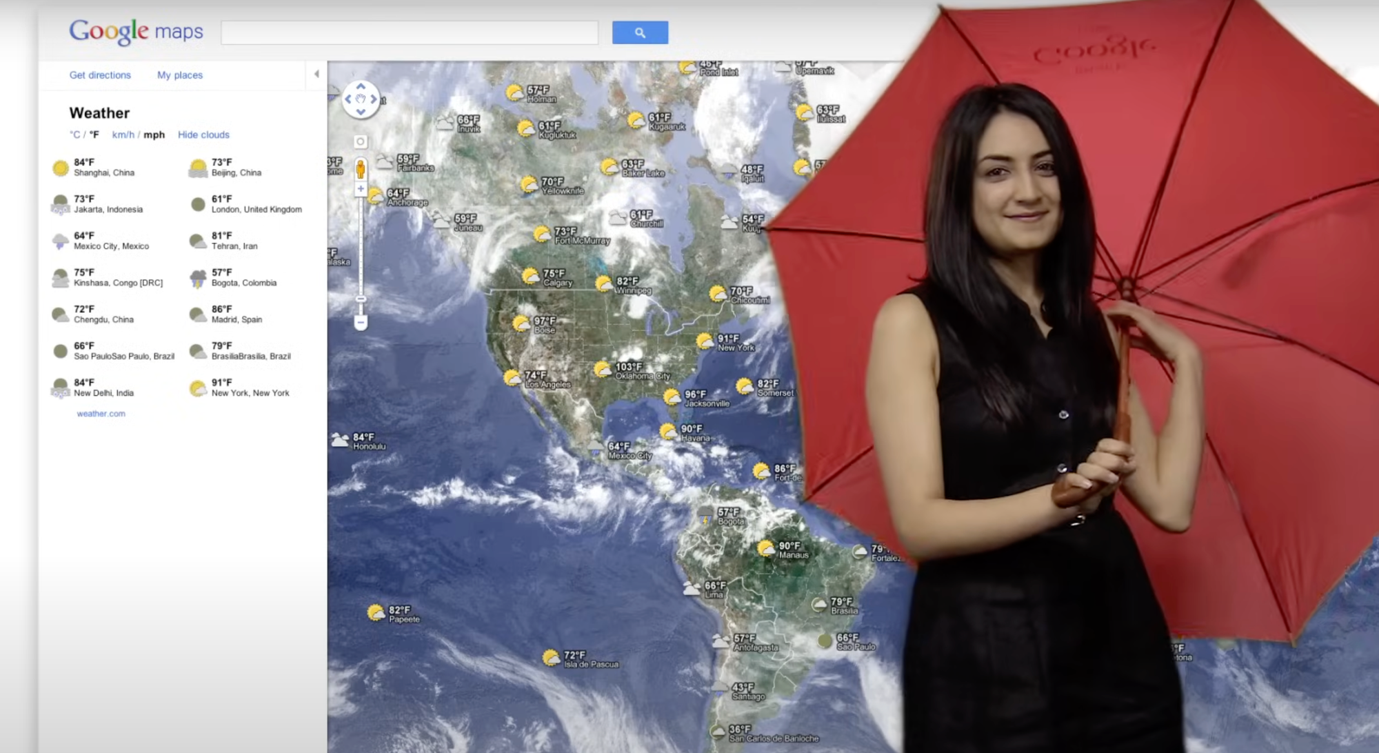What the Google Maps weather layer looked like in 2011