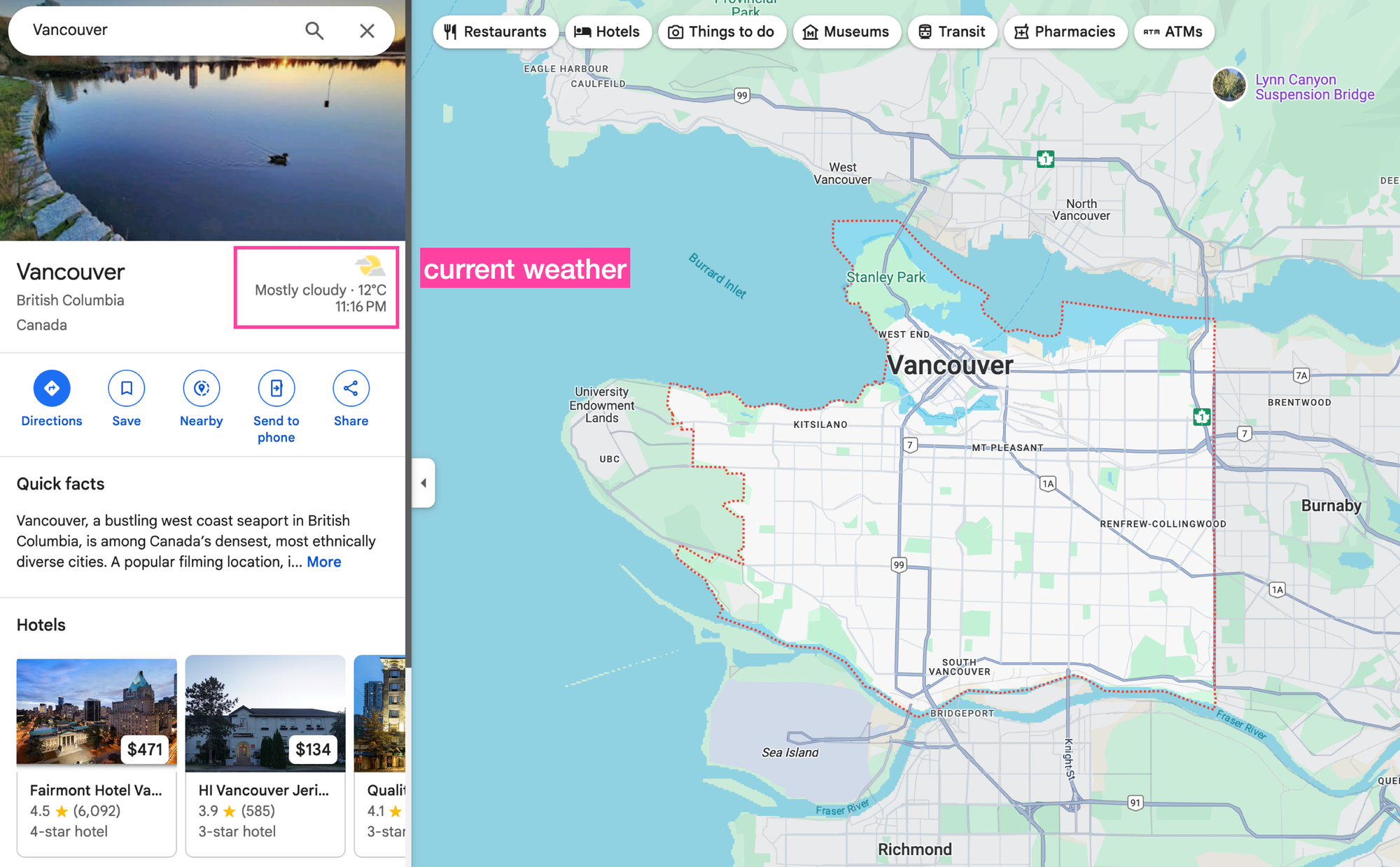 How to see the weather on Google Maps