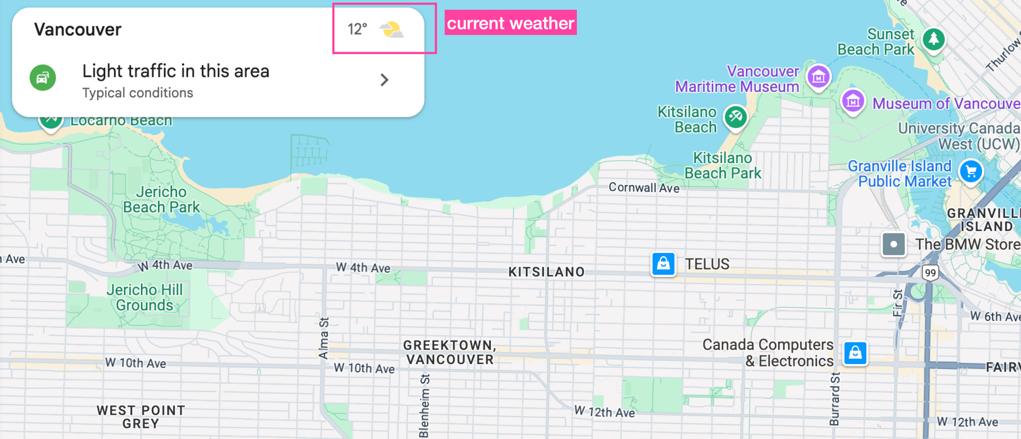 How to see the weather on Google Maps for any location