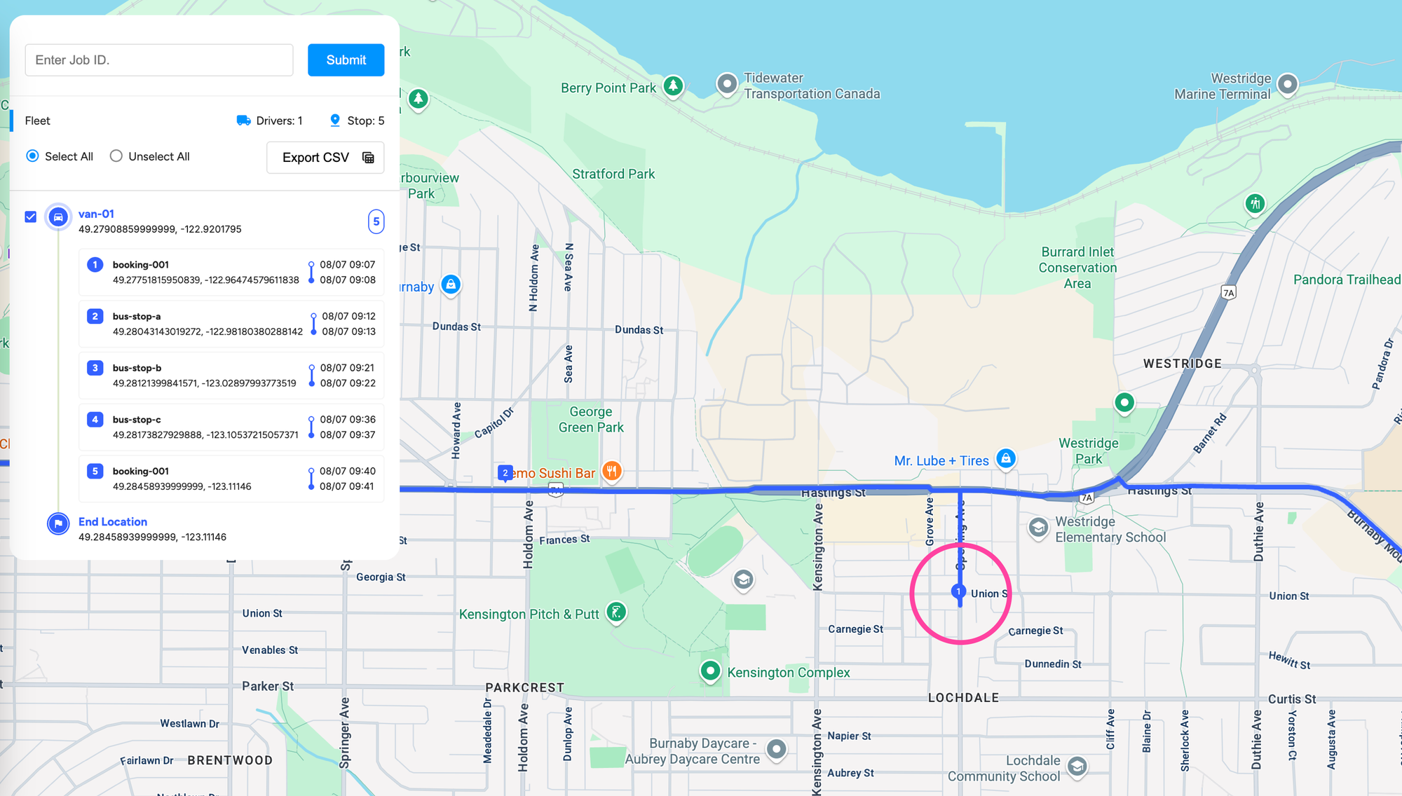 On demand order added to a deviated fixed route service