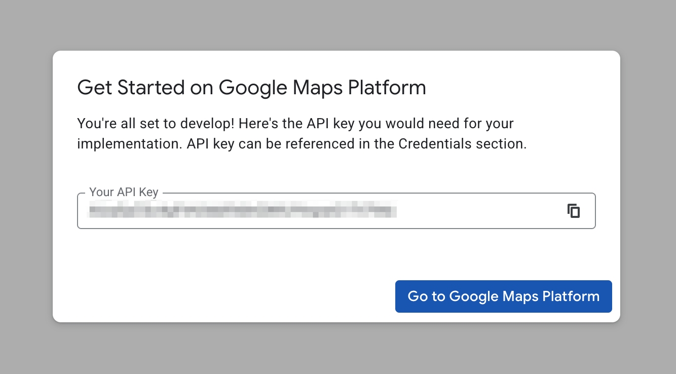 Your Google Maps API key with address validation enabled