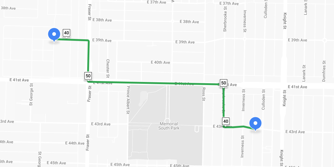 The Speed Limits endpoint gives you the posted travel speed for a specific road segment