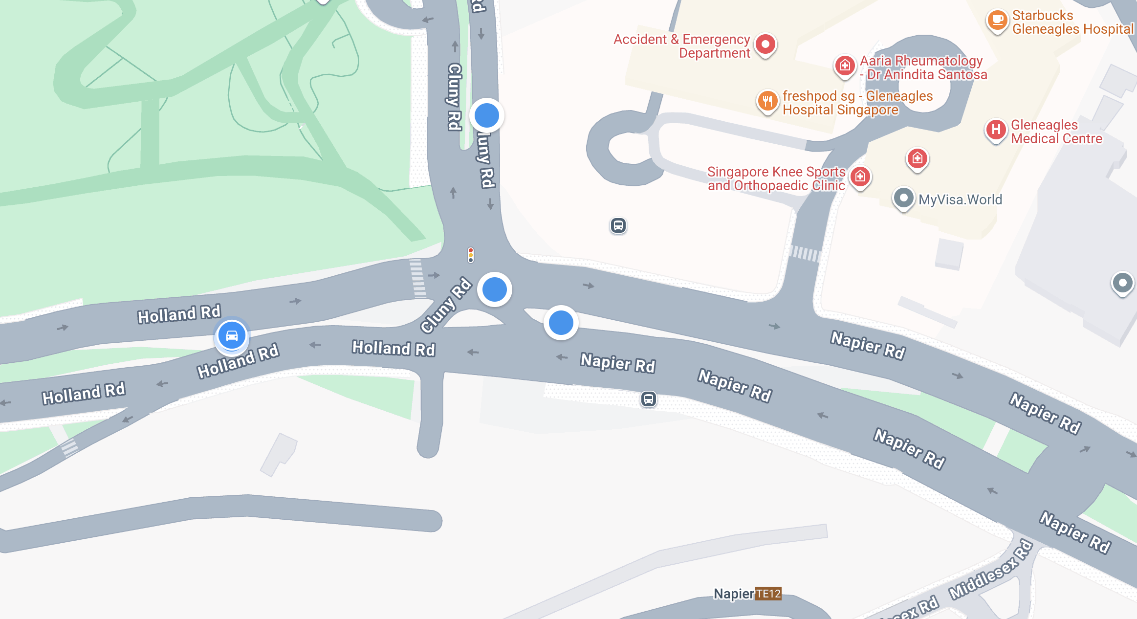 Advanced Marker elements used to display GPS points on the map
