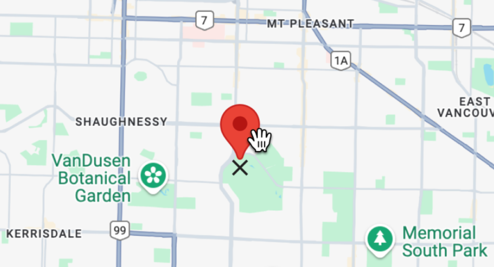 The draggable marker used in our Time Map app