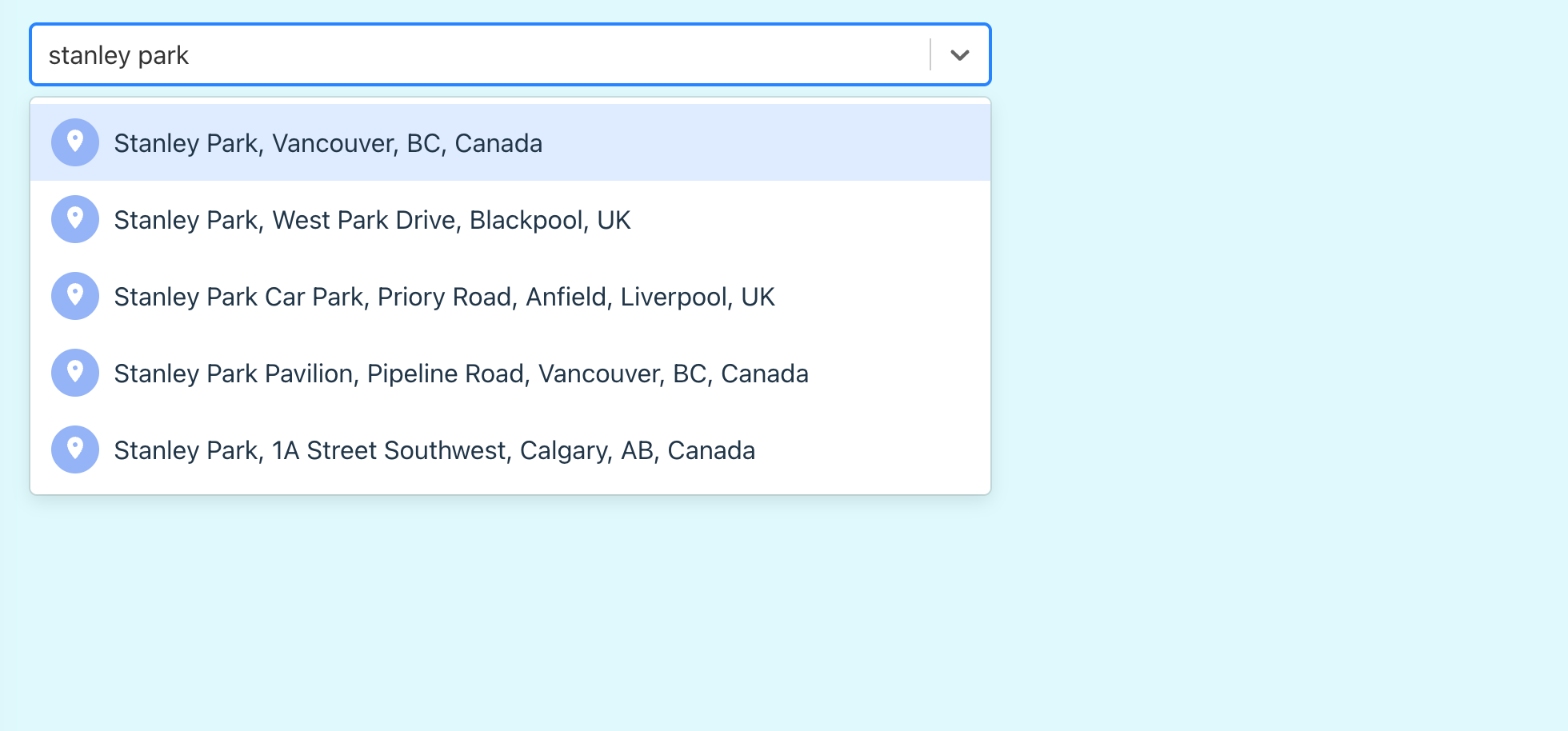 Customizing Google Autocomplete using react-select custom styling