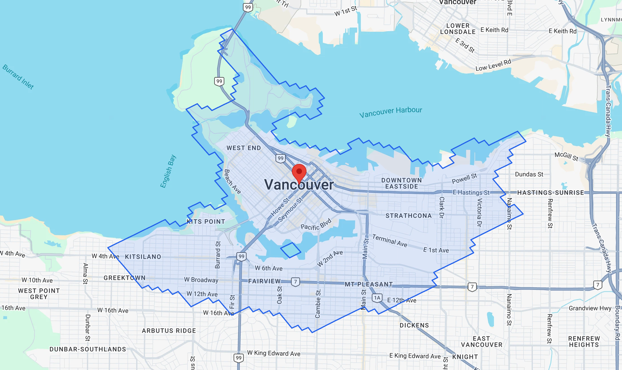 The Google Isochrones API with "enableSmoothing": false
